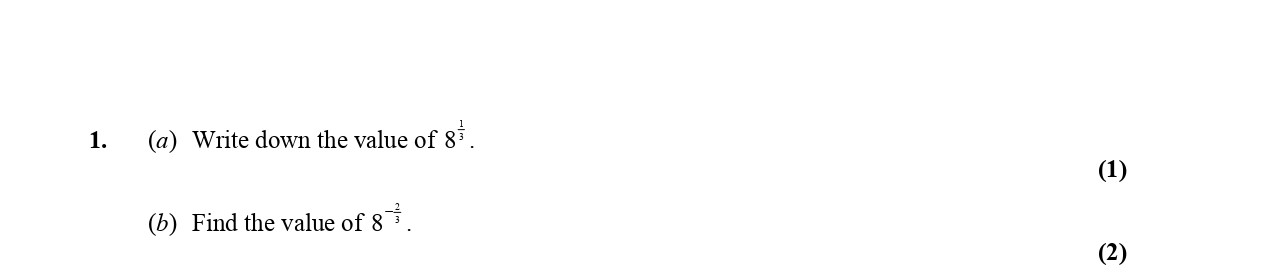(a)-Write-down-the-value-of-$8^1$-Edexcel-A-Level Maths Pure-Question 3-2005-Paper 1.png